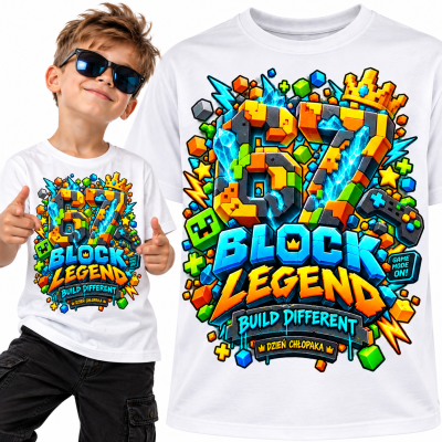 KOSZULKA DZIECIĘCA DZIEŃ CHŁOPAKA 67 klocki legend